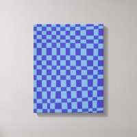 Abstract Chequered Shapes Pattern in Blue