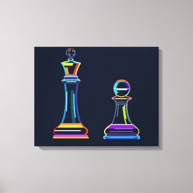 Abstract chess canvas print (Front)