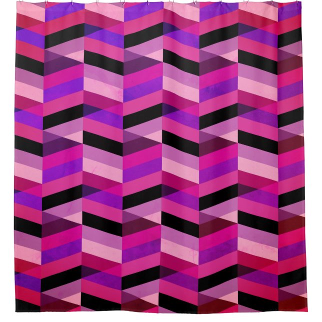 Abstract Chevron/Herringbone | Purples & Violet (Front)