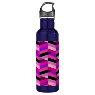 Abstract Chevron/Herringbone Purples & Violet 710 Ml Water Bottle