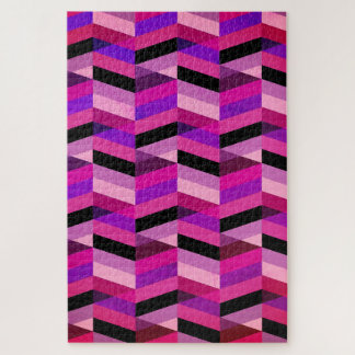 Abstract Chevron/Herringbone | Purples & Violet Jigsaw Puzzle