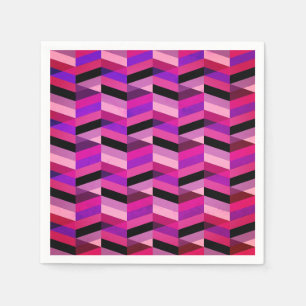 Abstract Chevron/Herringbone   Purples & Violet Napkin