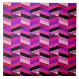Abstract Chevron/Herringbone   Purples & Violet Tile