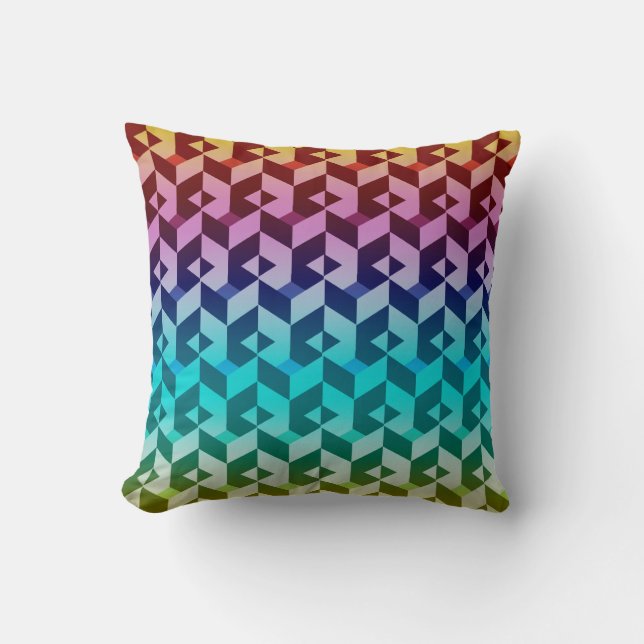 Abstract Chevron Throw Pillow (Front)