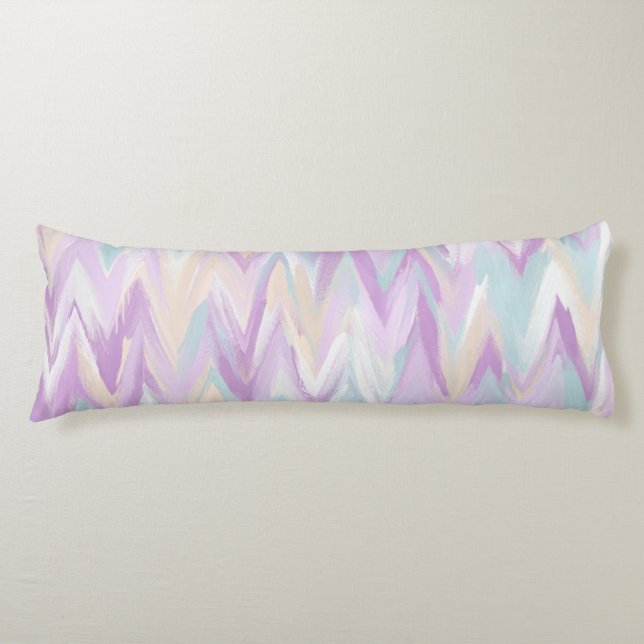 Abstract Chevrons Body Pillow (Front)