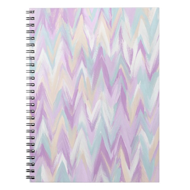 Abstract Chevrons Spiral Photo Notebook (Front)