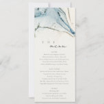 Abstract Chic Blue Gold Beachy Wedding Menu Card<br><div class="desc">Abstract Watercolor Blue Gold Beachy Theme Collection.- it's an elegant script watercolor Illustration of abstract beach waves,  perfect for your abstract coastal beachy wedding & parties. It’s very easy to customize,  with your personal details. If you need any other matching product or customization,  kindly message via Zazzle.</div>