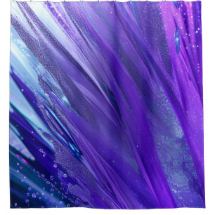 Abstract Chic Purple Foilage Shower Curtain