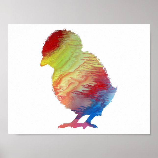 Abstract  Chick Silhouette Poster (Front)