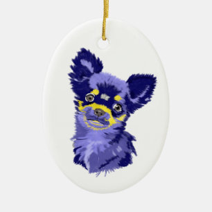 Abstract Chihuahua  Ceramic Ornament