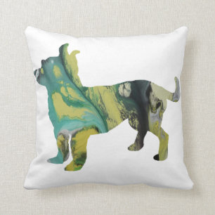 Abstract Chihuahua Silhouette Throw Pillow