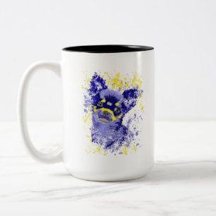 Abstract Chihuahua Two-Tone Coffee Mug