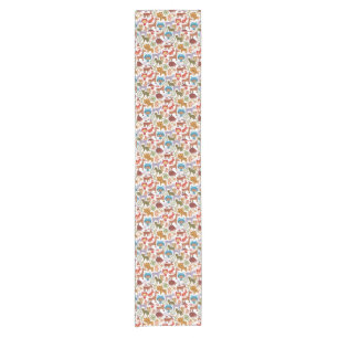 Abstract Child and Animals Pattern Short Table Runner