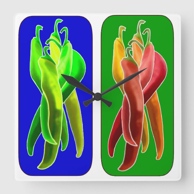 Abstract Chiles Wall Clock (Front)