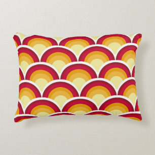 Abstract chinese, japanese scaly skin mythical fa accent pillow