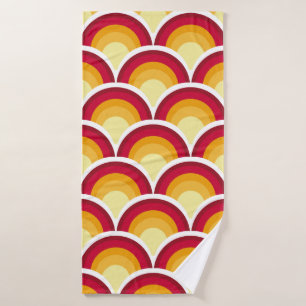 Abstract chinese, japanese scaly skin mythical fa bath towel