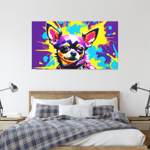 ABSTRACT CHIUAHUA POPART CANVAS PRINT