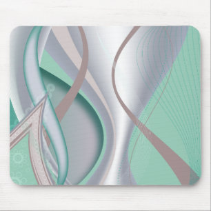 Abstract Chocolate Mint Tornado Mouse Pad