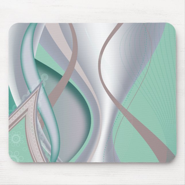 Abstract Chocolate Mint Tornado Mouse Pad (Front)