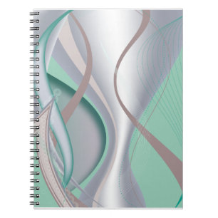 Abstract Chocolate Mint Tornado Notebook