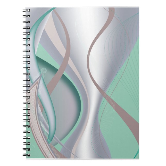 Abstract Chocolate Mint Tornado Notebook (Front)