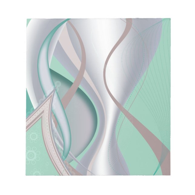 Abstract Chocolate Mint Tornado Notepad (Front)