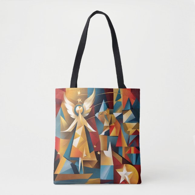 Abstract Christmas Angel Tote Bag (Front)