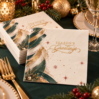 Abstract Christmas Corporate Holiday Celebration Napkin
