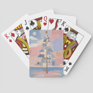Abstract Christmas Geometry Playing Cards