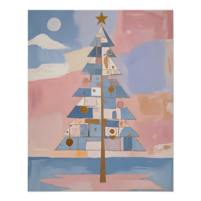 Abstract Christmas Geometry Poster (Front)