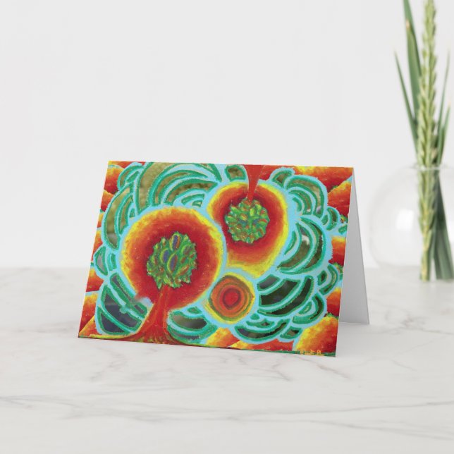 Abstract Christmas Holiday Card (Front)