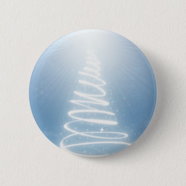 Abstract Christmas Tree 2 Inch Round Button (Front)