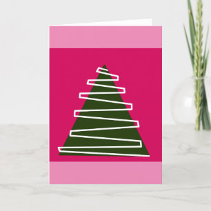 Abstract Christmas tree card