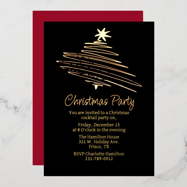 Abstract Christmas Tree Holiday  (Front/Back)