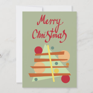 Abstract Christmas tree Holiday Card