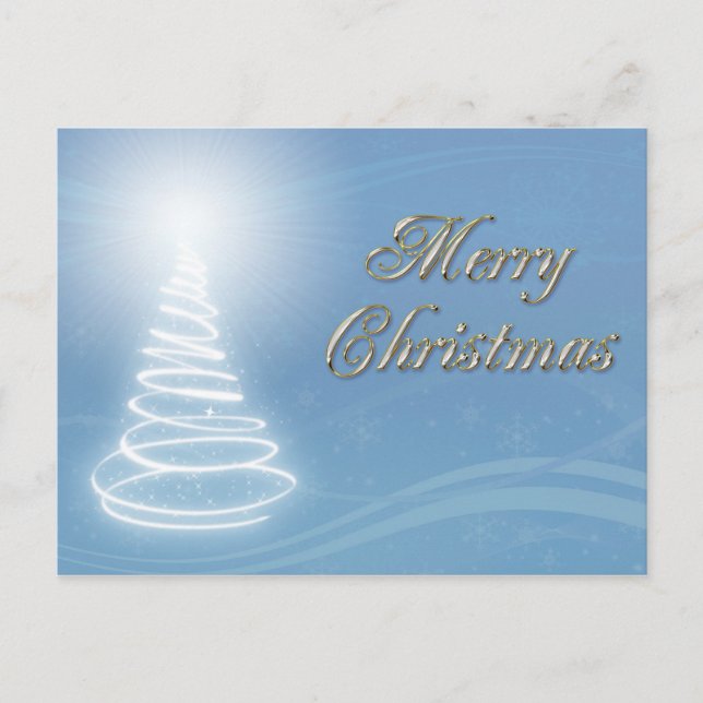 Abstract Christmas Tree Holiday Postcard (Front)
