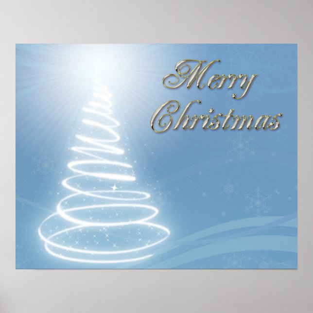 Abstract Christmas Tree Poster (Front)