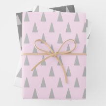 abstract christmas tree wrapping paper 