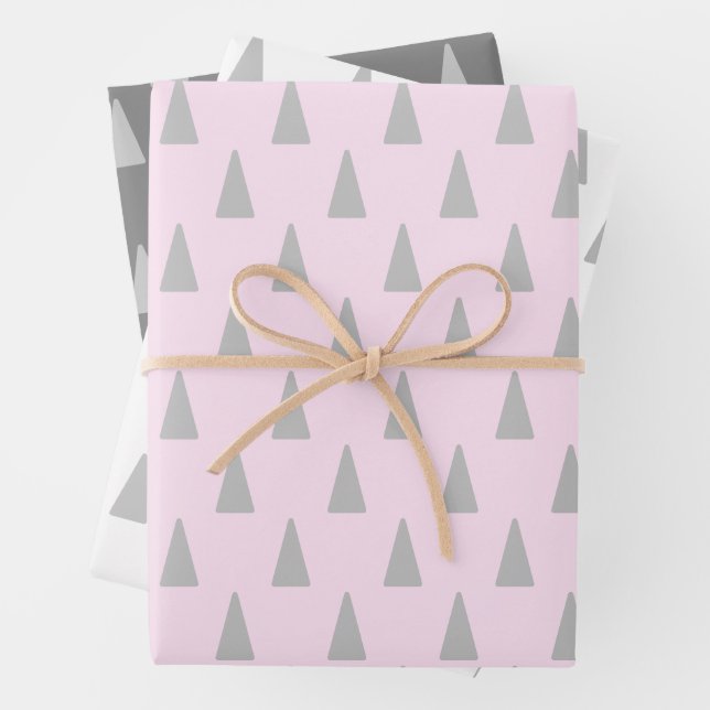 abstract christmas tree wrapping paper  (In situ)