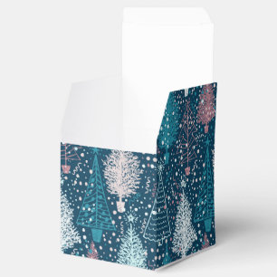 Abstract Christmas Trees Pattern Favor Box