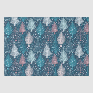 Abstract Christmas Trees Pattern Tissue Paper