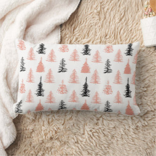 Abstract Christmas Trees Scandinavian Lumbar Pillow