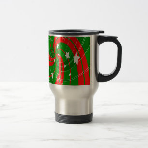 abstract christmas xmas pattern travel mug