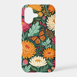 Abstract Chrysanthemum Butterflies iPhone Cases