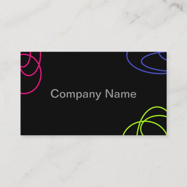 Abstract Circle Art Business Card (Front)