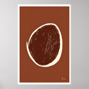 Abstract Circle Art Print Earth Tones and