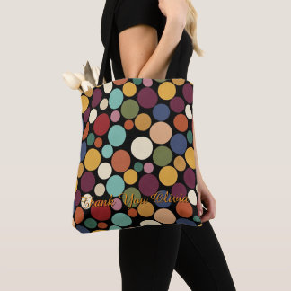 Abstract Circle Custom Message Gift Tote Bag