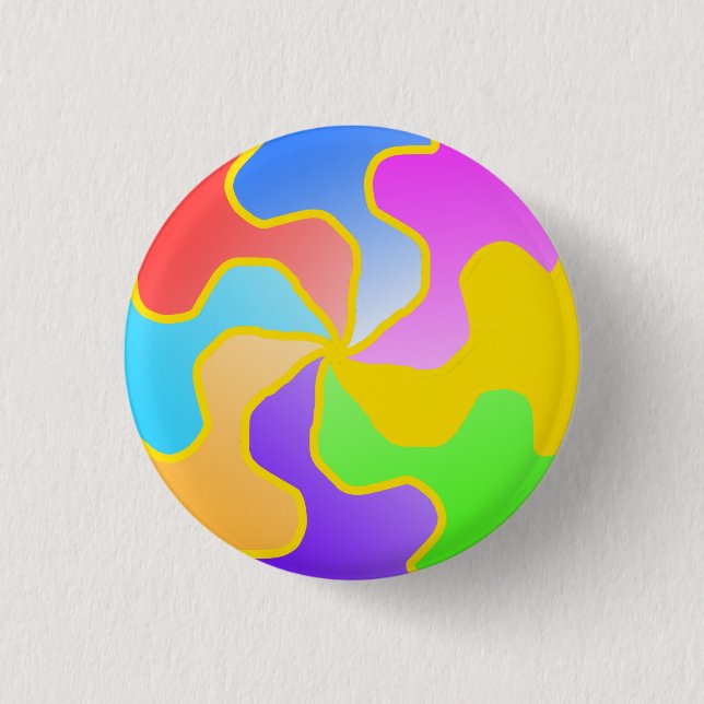 Abstract Circle Form 1 Inch Round Button (Front)