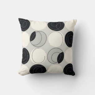 Abstract Circle Overlap Pattern Throw Pillow