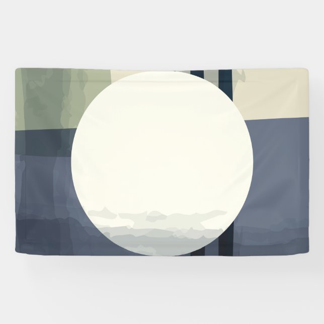 Abstract circle painting art banner (Horizontal)